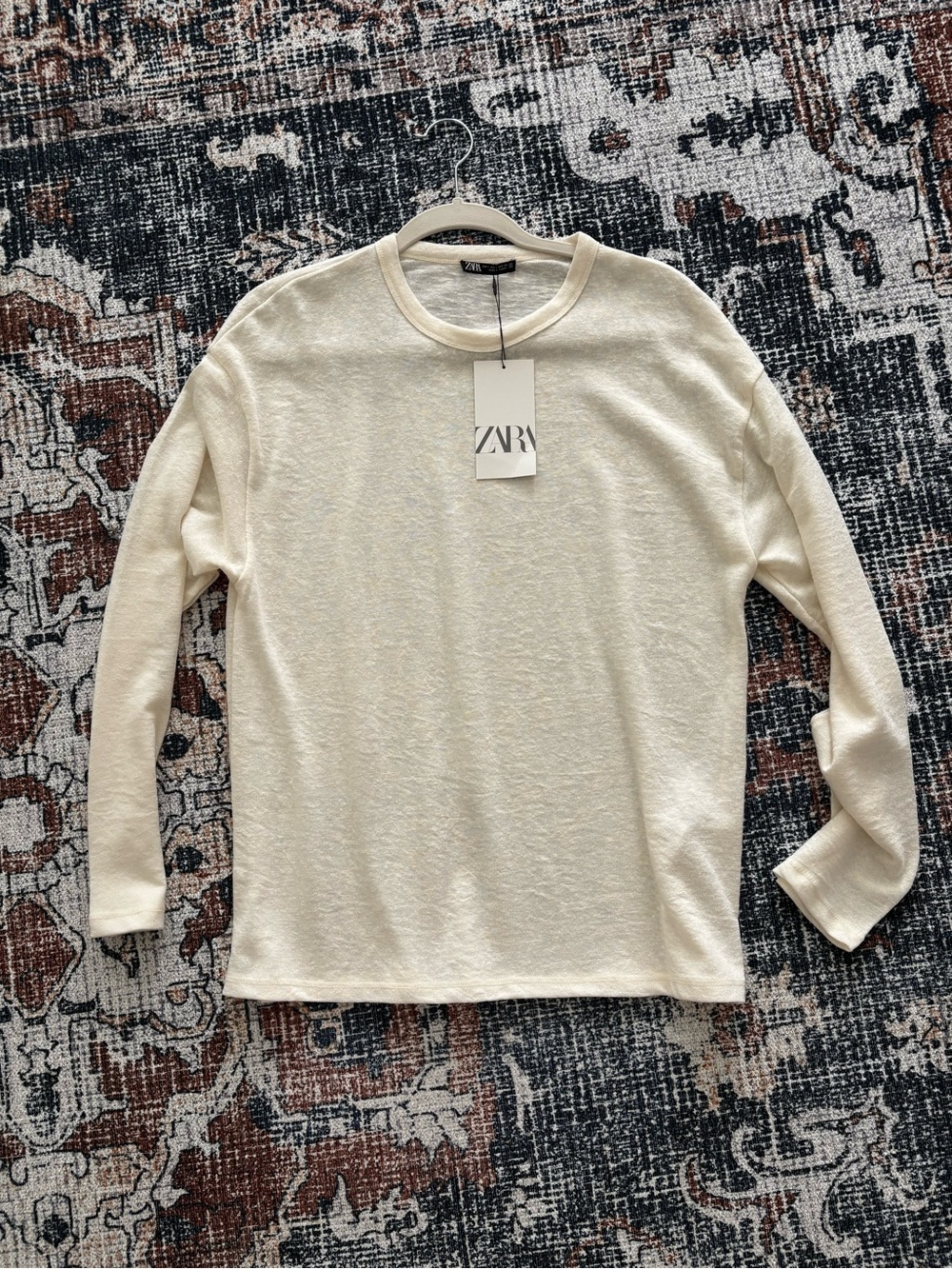 ZARA Basic Beige LONG SLEEVE SIZE S - Picture 3 of 6
